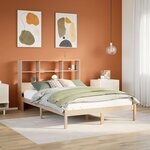 vidaXL Lit bibliothèque sans matelas 135x190 cm bois de pin massif