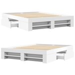 vidaXL Cadre de lit sans matelas blanc 150x200 cm bois d'ingénierie