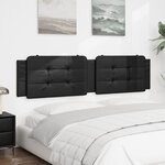 vidaXL Coussin de tête de lit Zadar noir 200 cm similicuir