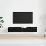vidaXL Meuble mural 2 Pièces Chêne noir 68 x 30 x 20 cm Bois d'ingénierie