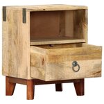 vidaXL Table de chevet 40 x 30 x 52 cm Bois de manguier massif brut