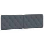 vidaXL Cadre de lit avec tête de lit Gris foncé 160x200 cm Velours