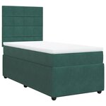 vidaXL Sommier à lattes de lit avec matelas Vert foncé 90x200 cm
