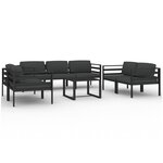 Salon de jardin meuble d'extérieur ensemble de mobilier 8 pièces avec coussins aluminium anthracite 02_0017463