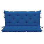 vidaXL Balancelle avec coussin bleu 120 cm Bois de teck solide