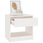 vidaXL Tables de chevet 2 Pièces Blanc 40x31x40 cm Bois de pin massif