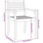 vidaXL Chaises de jardin lot de 2 59x55x85 cm bois massif d'acacia