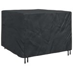 vidaXL Housse pour mobilier d'extérieur Noir 125 x 125 x 74 cm 210D