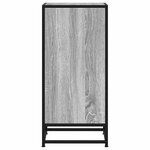 vidaXL Buffet sonoma gris 35 5x35x76 cm bois d'ingénierie et métal