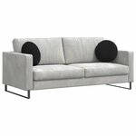 vidaXL Coussins de siège 2 Pièces Noir Ø 40 x 13 cm Velours