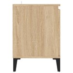 vidaXL Meuble TV avec pieds en métal Chêne sonoma 103 5x35x50 cm