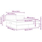 vidaXL Lit avec rangement et matelas Cappuccino 180 x 200 cm