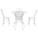vidaXL Ensemble de tables de jardin 5 Pièces Blanc 80 x 80 x 75 cm