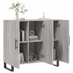 vidaXL Buffet sonoma gris 90x34x80 cm bois d'ingénierie