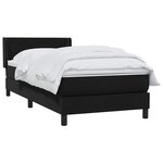 vidaXL Sommier à lattes de lit avec matelas noir 90x220 cm velours