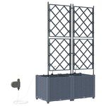 vidaXL Pots de jardin Gris clair 80 x 40 x 142 cm Acier