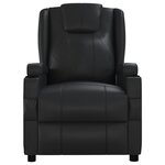 vidaXL Fauteuil de massage Noir Similicuir