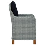 vidaXL Ensemble à manger d'extérieur et coussins 9 Pièces résine tressée