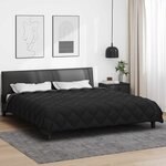 vidaXL Duvet d'hiver Noir et anthracite 220 x 200 cm Microfibre
