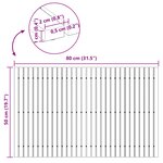 vidaXL Tapis de bain Marron 80 x 50 cm Bois d'Acacia Massif