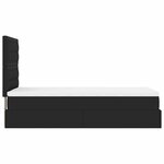 VidaXL Lit ottoman avec matelas noir 90x200 cm similicuir