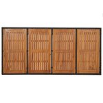 vidaXL Table de jardin dessus en bois Noir 190x90x75 cm Résine tressée