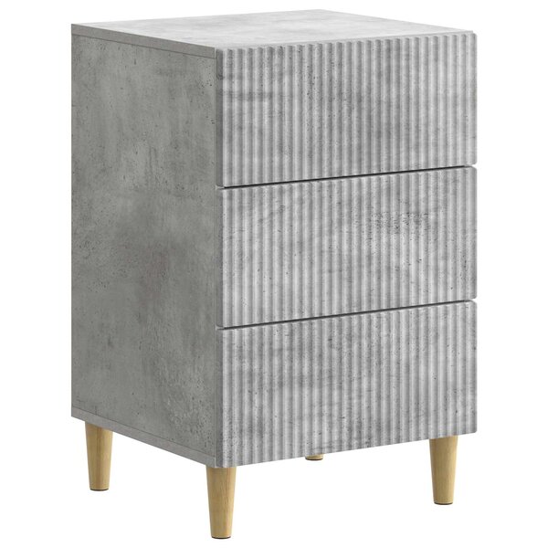 vidaXL Cabinet de chevet avec tiroir Gris béton 43 x 41 x 66 5 cm