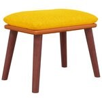 vidaXL Repose-pied Jaune moutarde 45x29 5x35 cm Tissu et similicuir