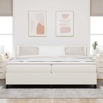 vidaXL Lit à ressorts Crème et Blanc 203 x 200 x 88 cm