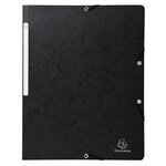 Chemise À Élastique Sans Rabat Carte Lustrée 400gm2 - A4 - Noir - X 25 - Exacompta