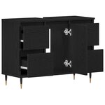 vidaXL Meuble de Lavabo de Salle de Bain Chêne noir 80 x 33 x 60 cm