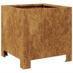 vidaXL Jardinière 30x30x30 cm acier corten
