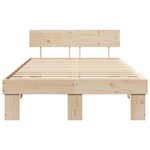vidaXL Cadre de lit Marron 120 x 200 cm Bois massif en pin