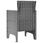 vidaXL Chaise de jardin 2 Pièces Gris clair 53 x 49 x 85 cm PP
