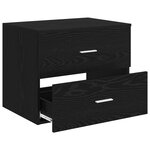 vidaXL Meuble de Salle de Bain Suspendu Chêne noir 62 5 x 44 5 x 50 cm