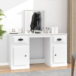 vidaXL Coiffeuse avec miroir blanc 130x50x132 5 cm