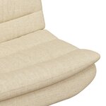 vidaXL Chaise pivotante Crème Tissu polyester  base en métal Moyenne