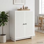 vidaXL Buffet Blanc 66 x 34 5 x 90 cm Bois d'ingénierie