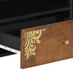 vidaXL Cabinet Média Châtaigne Bois de manguier massif  Bois d'ingénierie