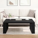 Table basse vidaXL en chêne noir 100x100x35 cm en bois d'ingénierie