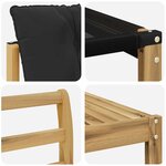 vidaXL Ensemble de canapés d'extérieur 8 pc Blanc et noir