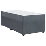 vidaXL Cadre de lit avec matelas Gris foncé 80 x 200 cm tissu