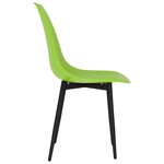 vidaXL Chaises à manger lot de 2 vert PP