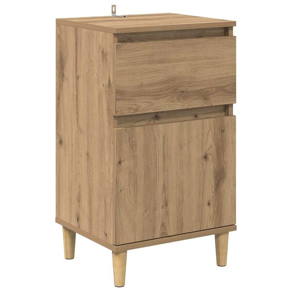 vidaXL Cabinet de chevet avec tiroir Chêne artisanal 40 x 35 x 70 cm