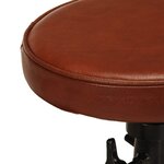 vidaXL Tabourets de bar lot de 2 marron cuir véritable et fonte