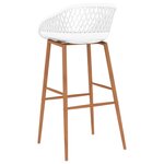 vidaXL Tabourets de bar lot de 4 blanc