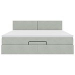 VidaXL Cadre de lit ottoman avec matelas gris clair 160x200 cm velours