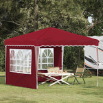 vidaXL Tente de fête pop-up 288 x 288 x 245 cm Bordeaux Tissu Oxford