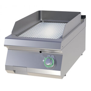 Plancha électrique chrome dur rainurée - 4 5 kw -  - chromé400 x300mm