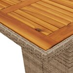 vidaXL Ensemble à manger de jardin et coussins 7 Pièces beige poly rotin